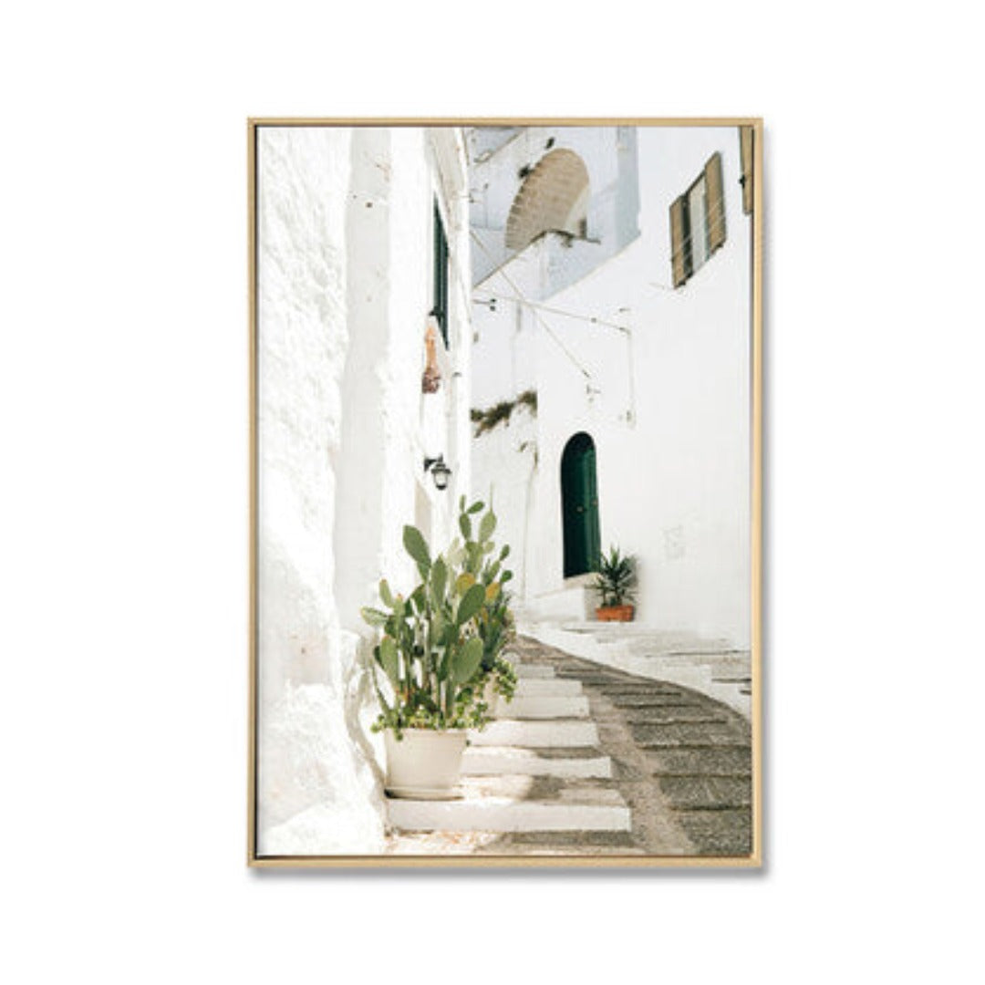 Tuscan Stairs Brushed Canvas Print