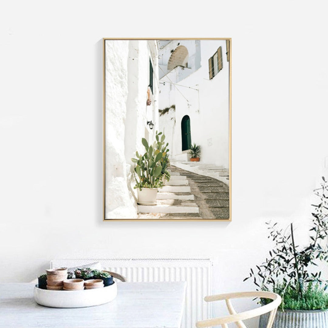 Tuscan Stairs Brushed Canvas Print