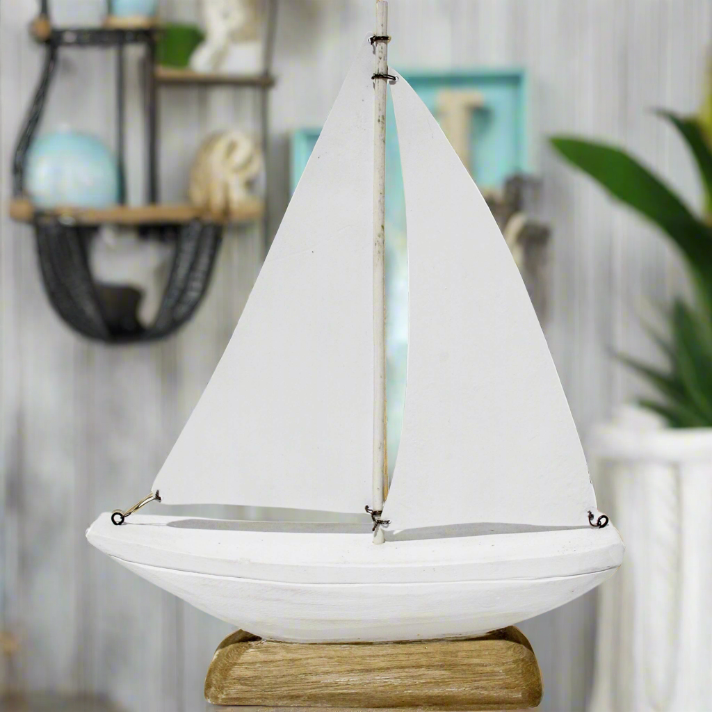 Drift Reclaimed Timber, Metal Sail Boat