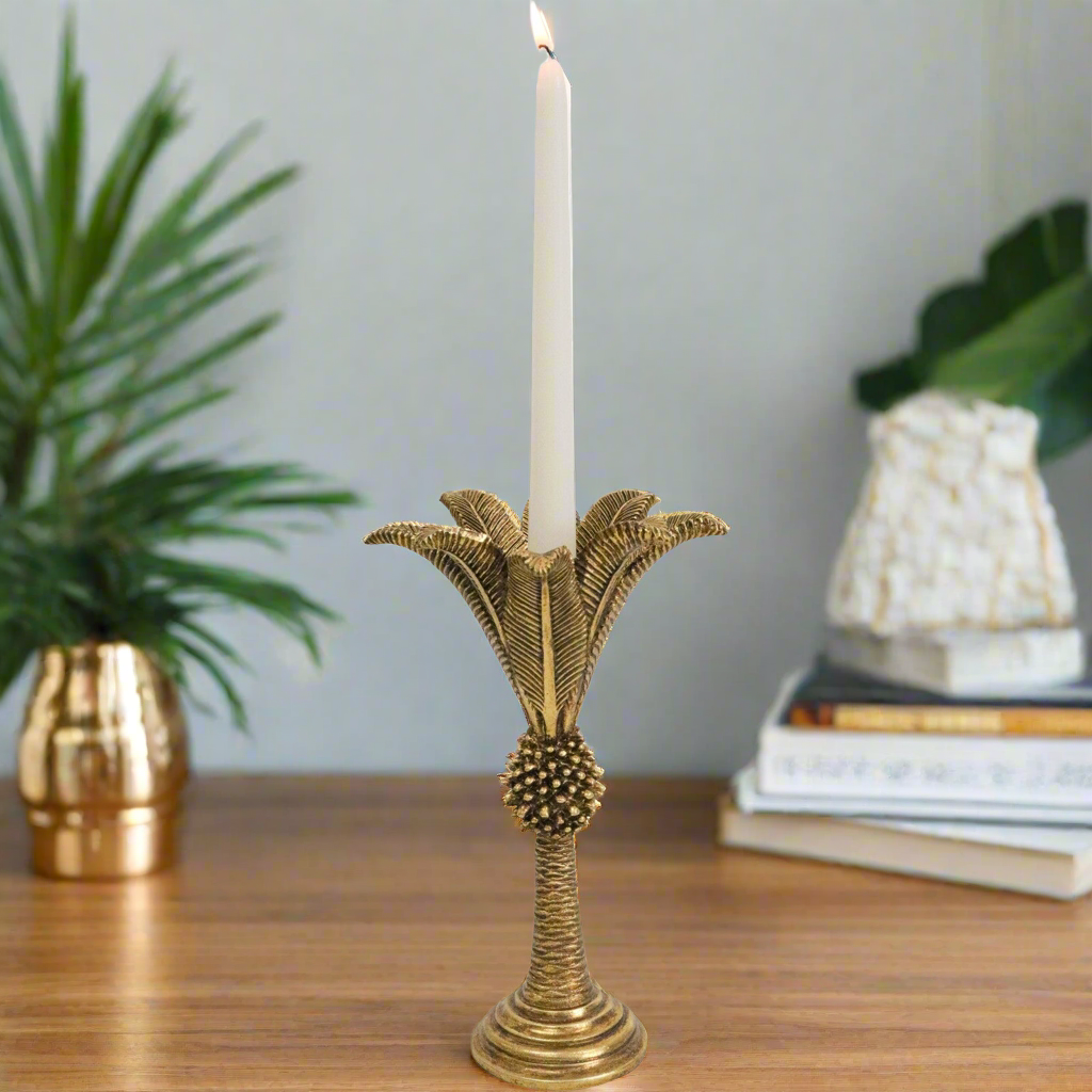 Queen Palm Candle Holders ( 2 Sizes Available )