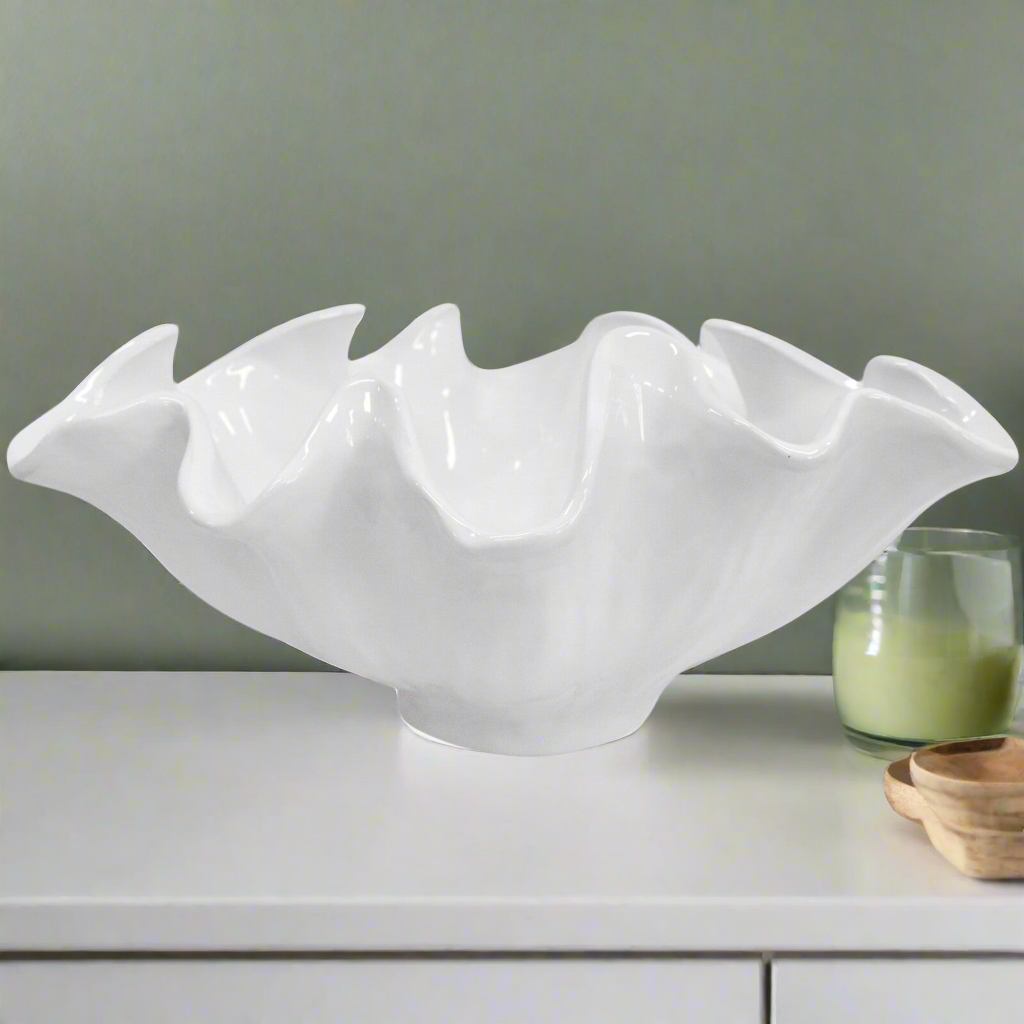 Wave Bowl French White