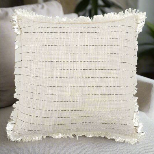 SOLANGE COTTON CUSHION 50X50CM NATURAL