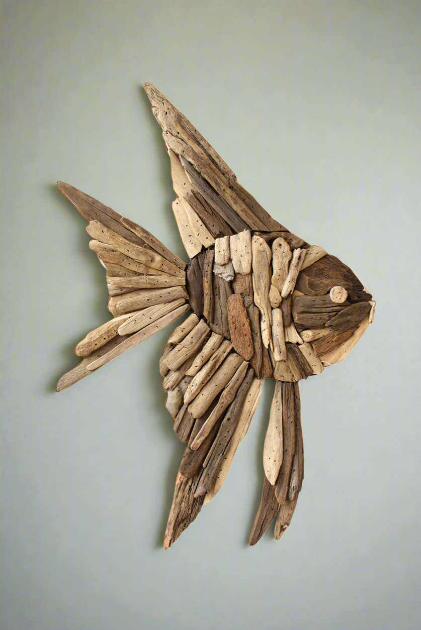 Driftwood Angel Fish Wall Art – Bango Jango Homewares
