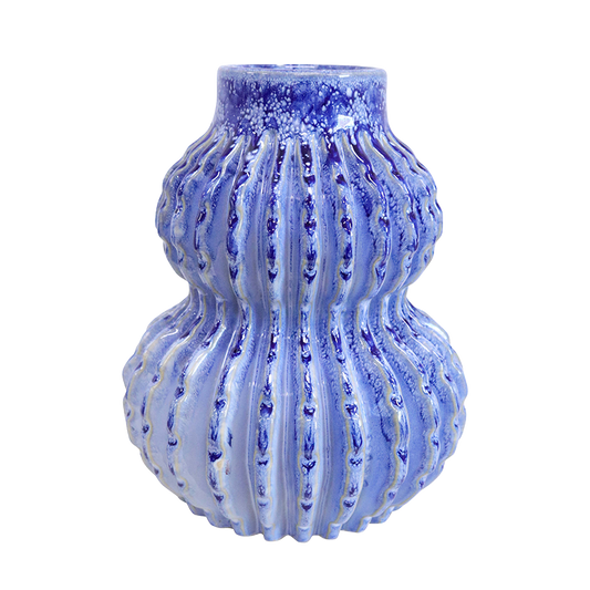 Blue textured vase 
