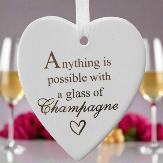 Hanging Heart Champagne Possible