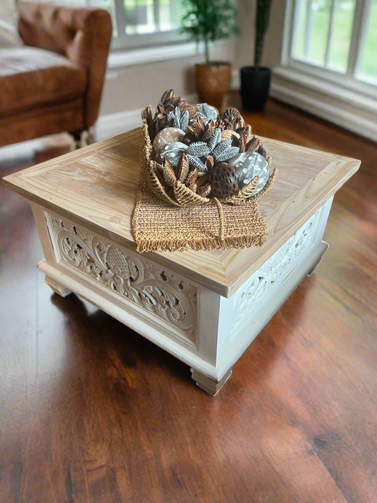 Carved Pineapple Upcycled Coffee Table