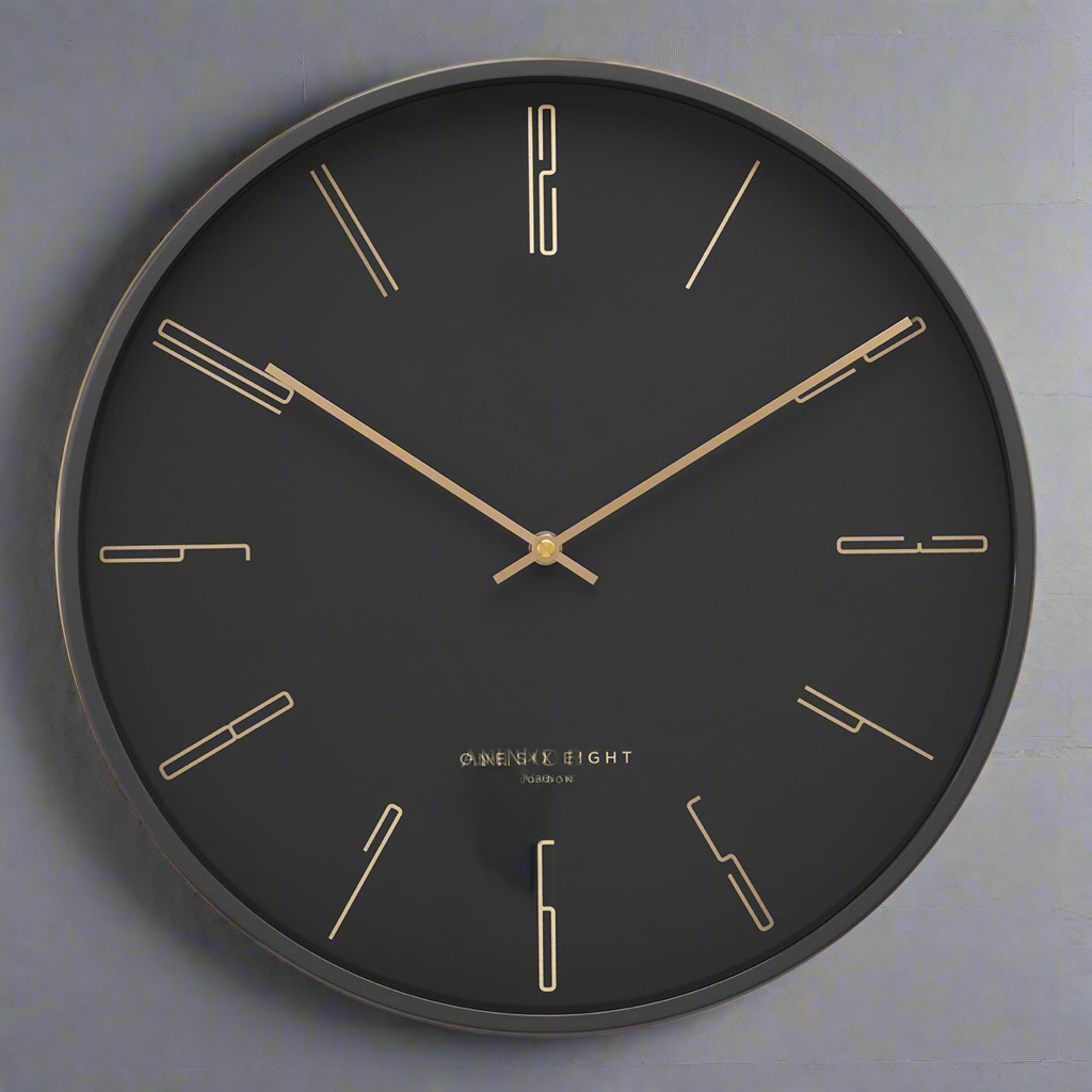 MAYA 30cm Charcoal Grey Silent Wall Clock