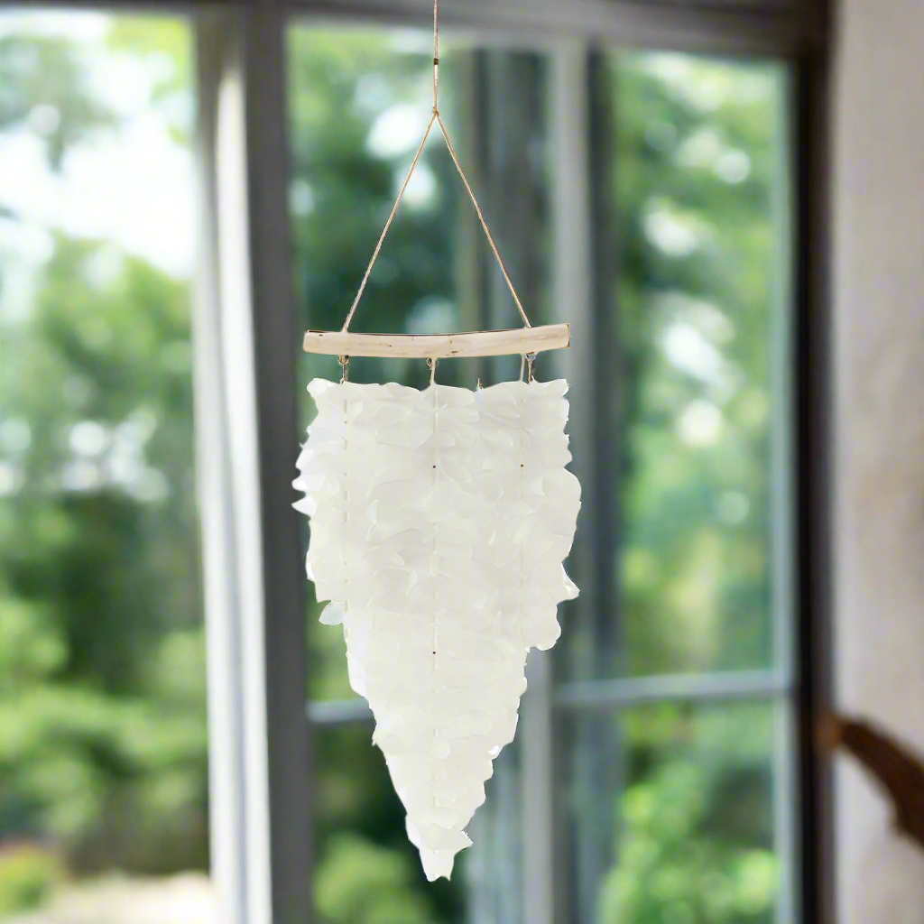 Seaglass+Driftwood Chime-White