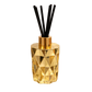 Gold geometric diffuser with black reeds 