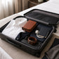 Men’s 12 Piece Travel Grooming Kit in Tan Zip Case
