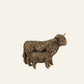 Antique bronze Highland Cow and Calf Figurine with detailed textured shaggy coats.