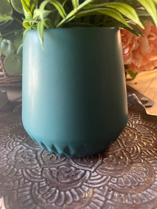 Teal Smaller Pot