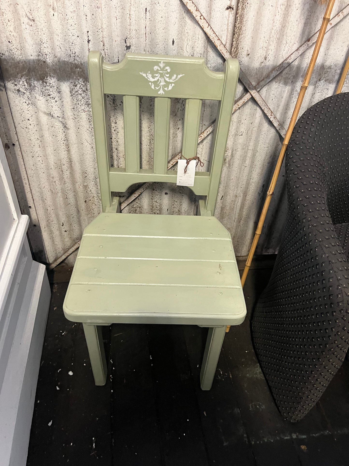 2 x Light Green Upcycle Chairs