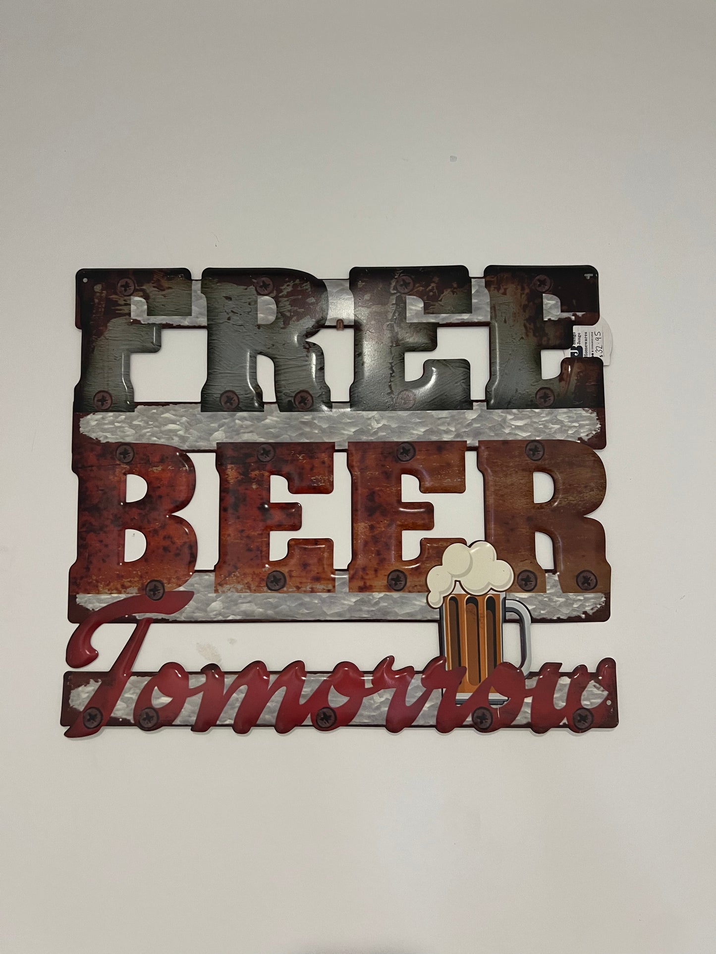 Free Beer Tomorrow Sign