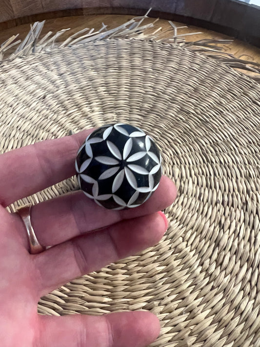 Black and White Pattern Door Knobs