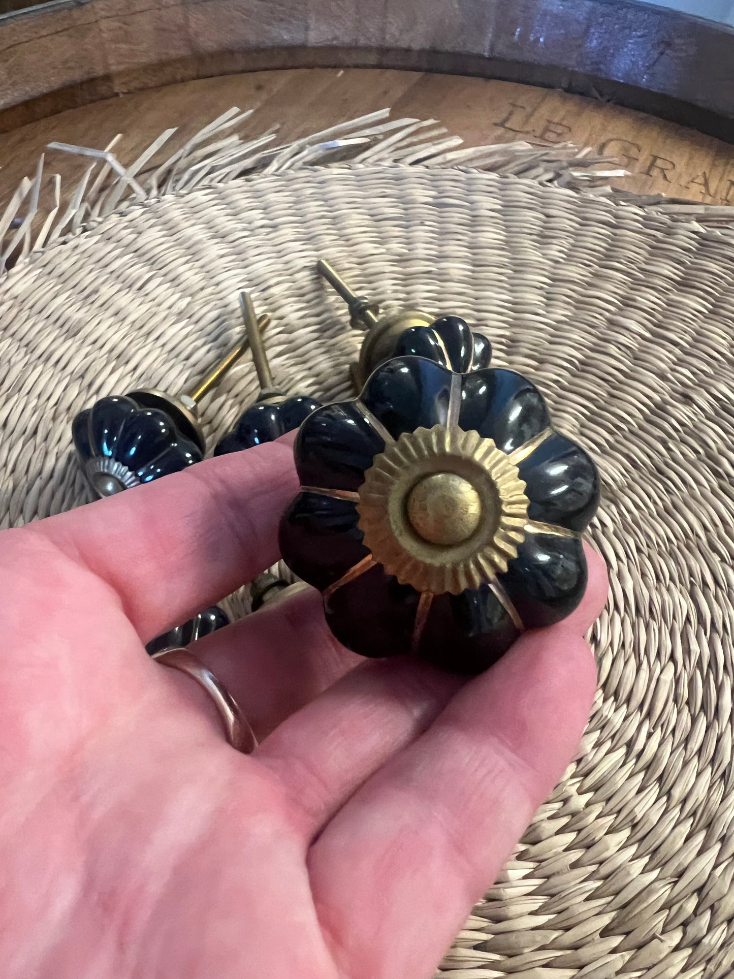 Black and Gold Door Knobs