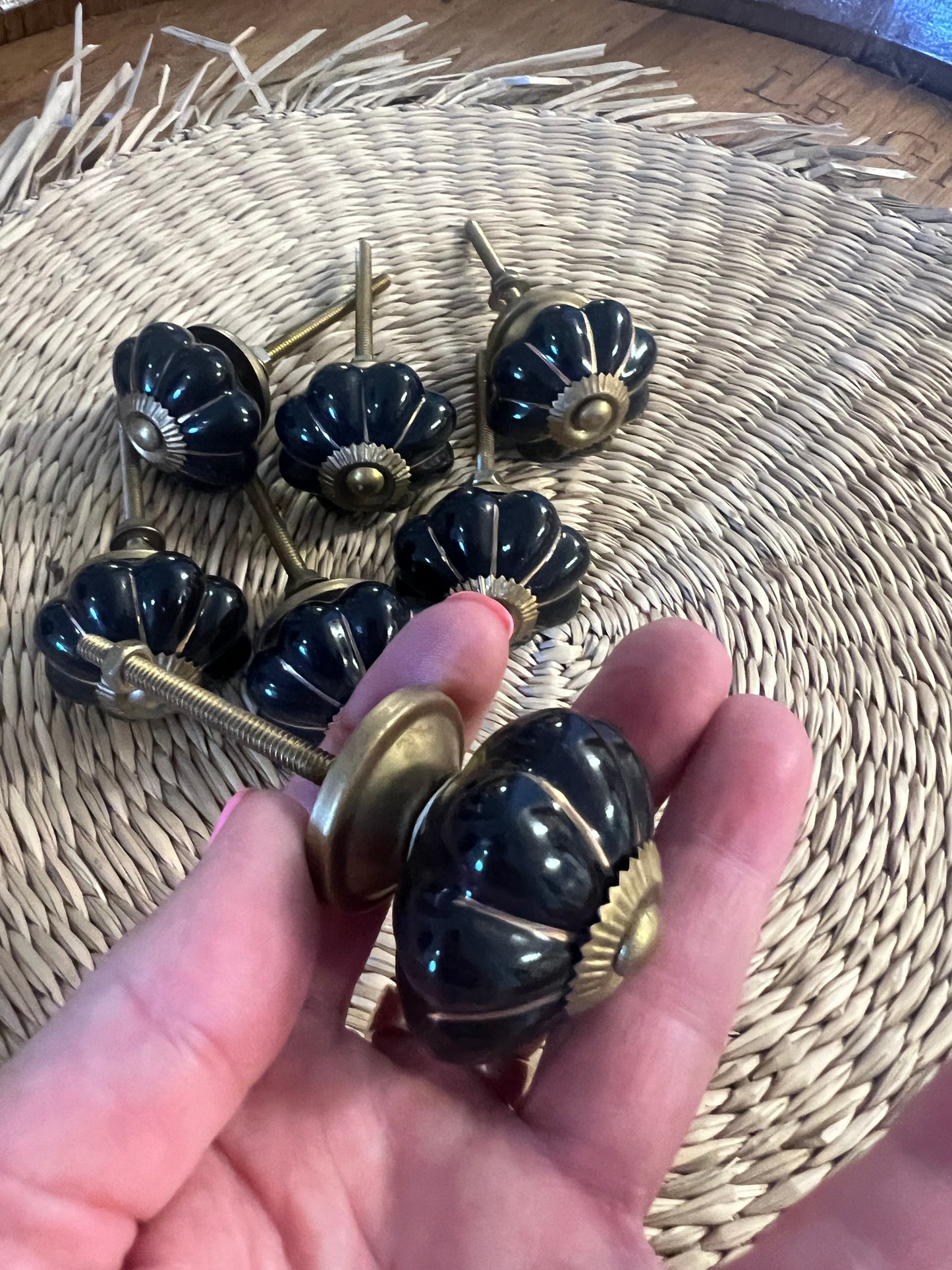 Black and Gold Door Knobs