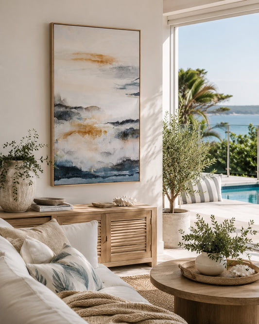 Drifted Horizon Framed Canvas 80x120cm