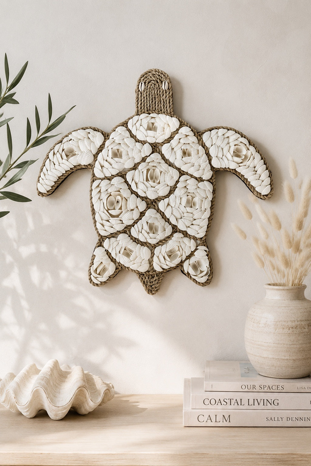 Natural Shell Turtle Wall Hanging
