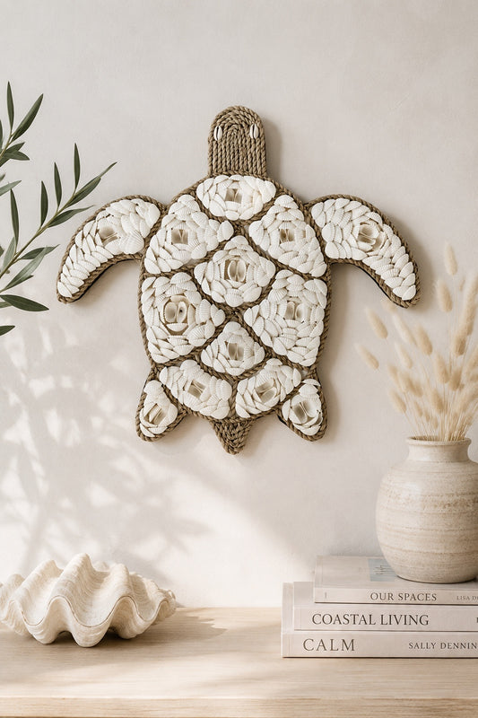 Natural Shell Turtle Wall Hanging