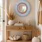 Feather & Blush Shell Mirror