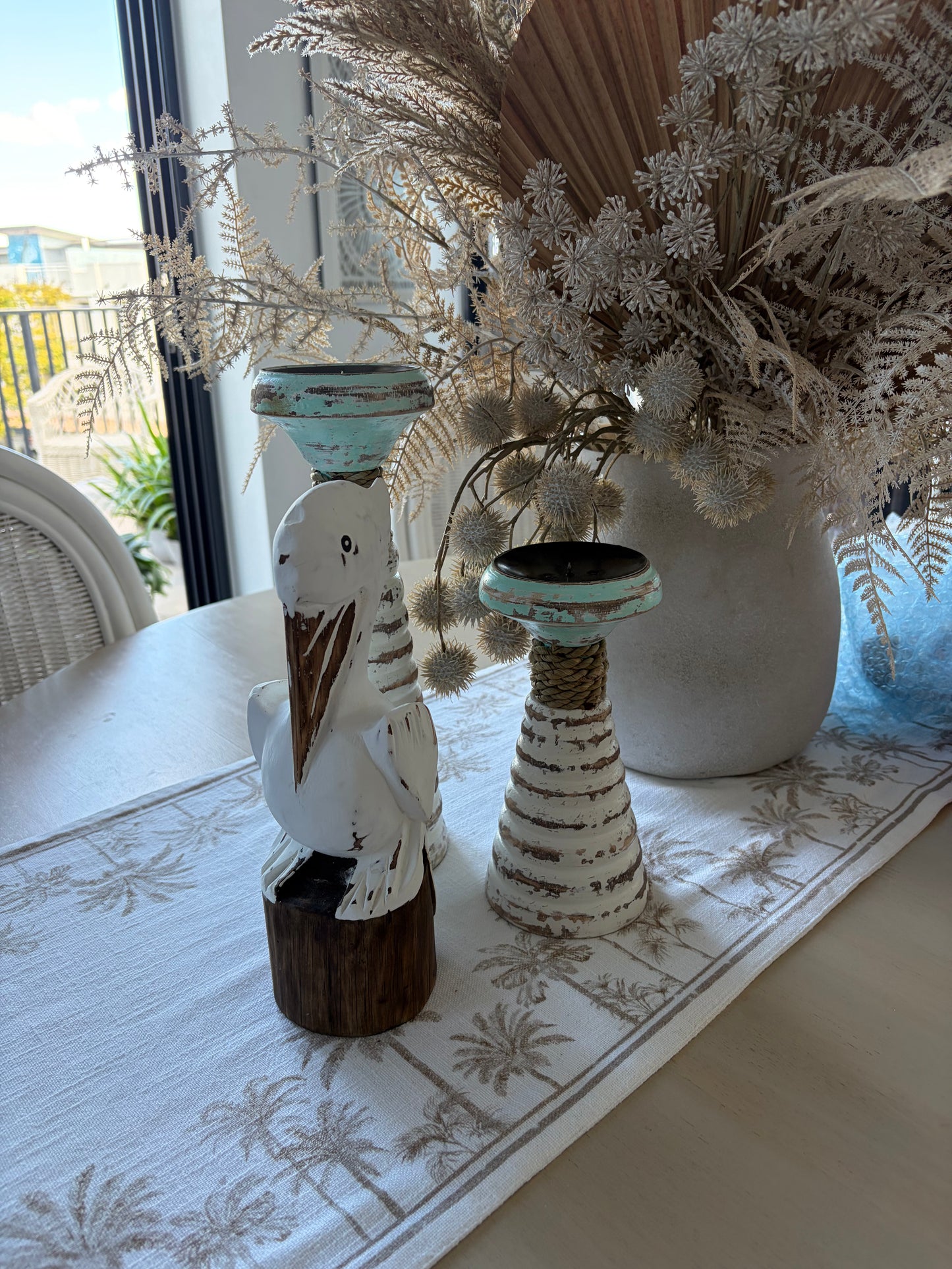 Wooden Pelican Sculpture
