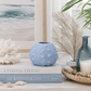 Saltwashed Blue Urchin Vase Medium