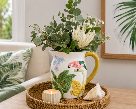 Country Parrot Ceramic Jug
