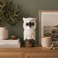 Handcarved Wooden Owl Statue