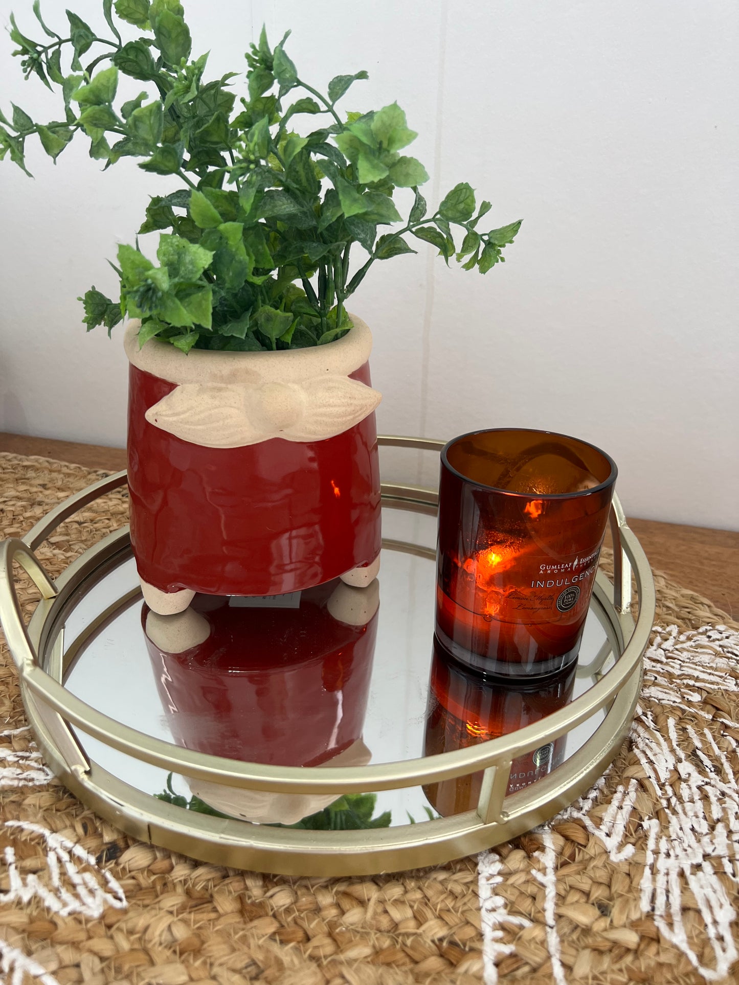 Christmas Claude Red Pot/Planter