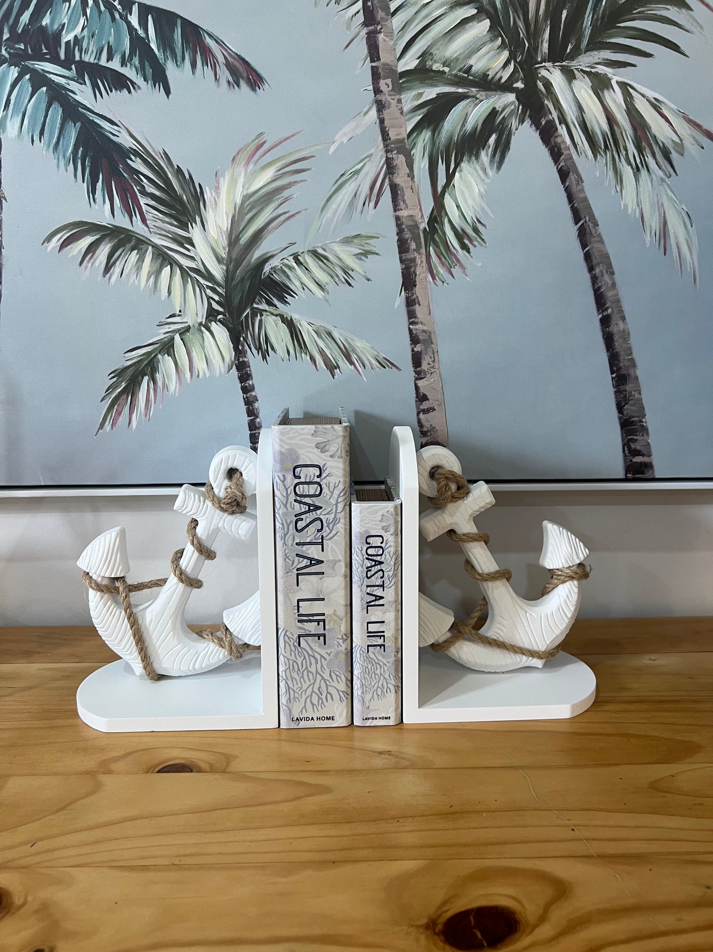 Bookends Anchor Whitewash (pair) on