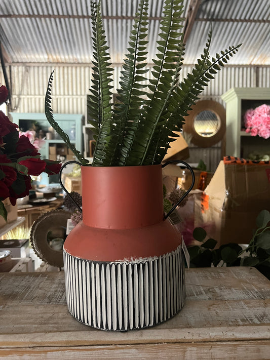 Orange Metal Planter