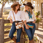 Saddle Blanket & Tooled Leather Trifold Wallet