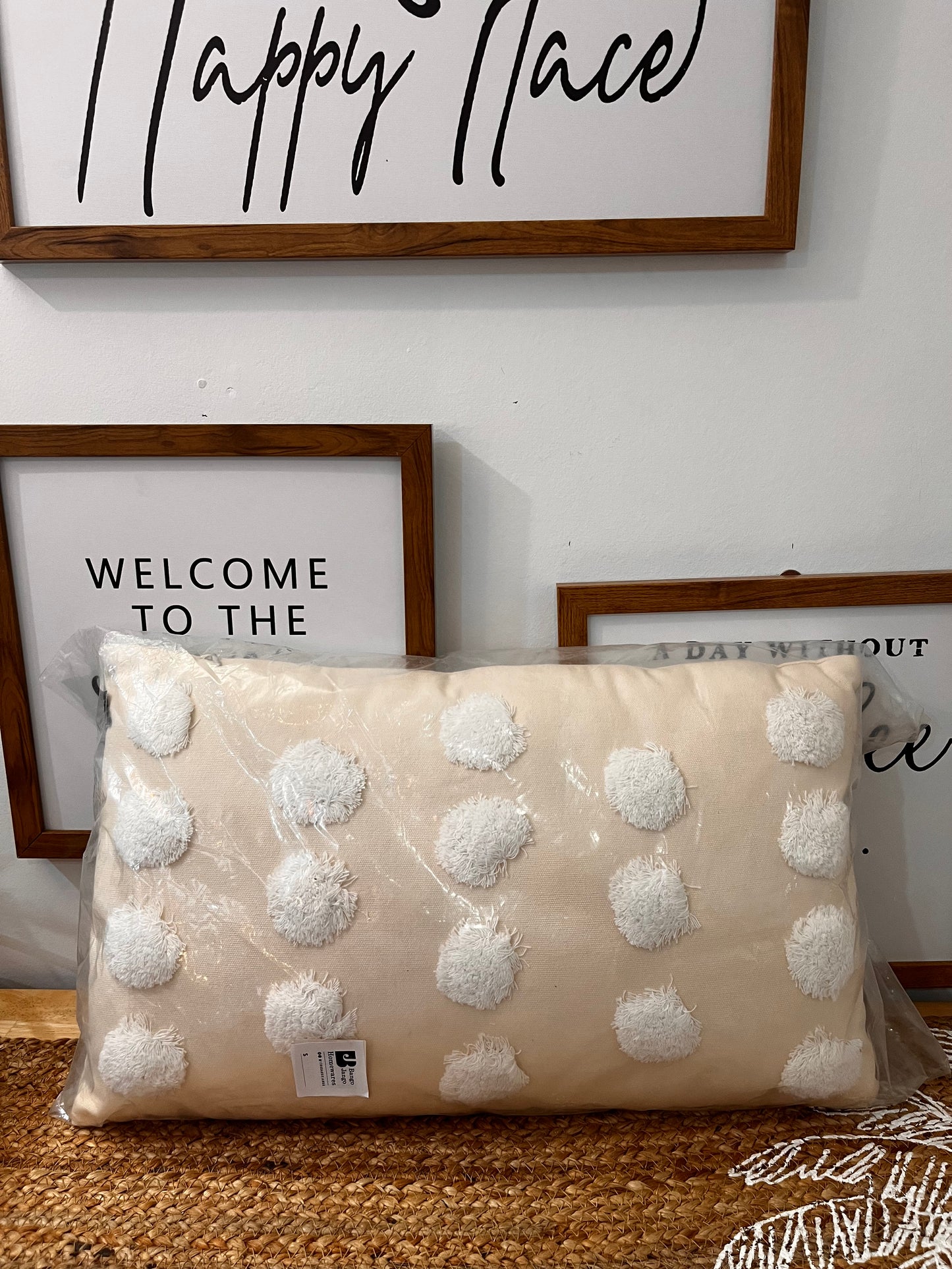 Cream Dot Cushion