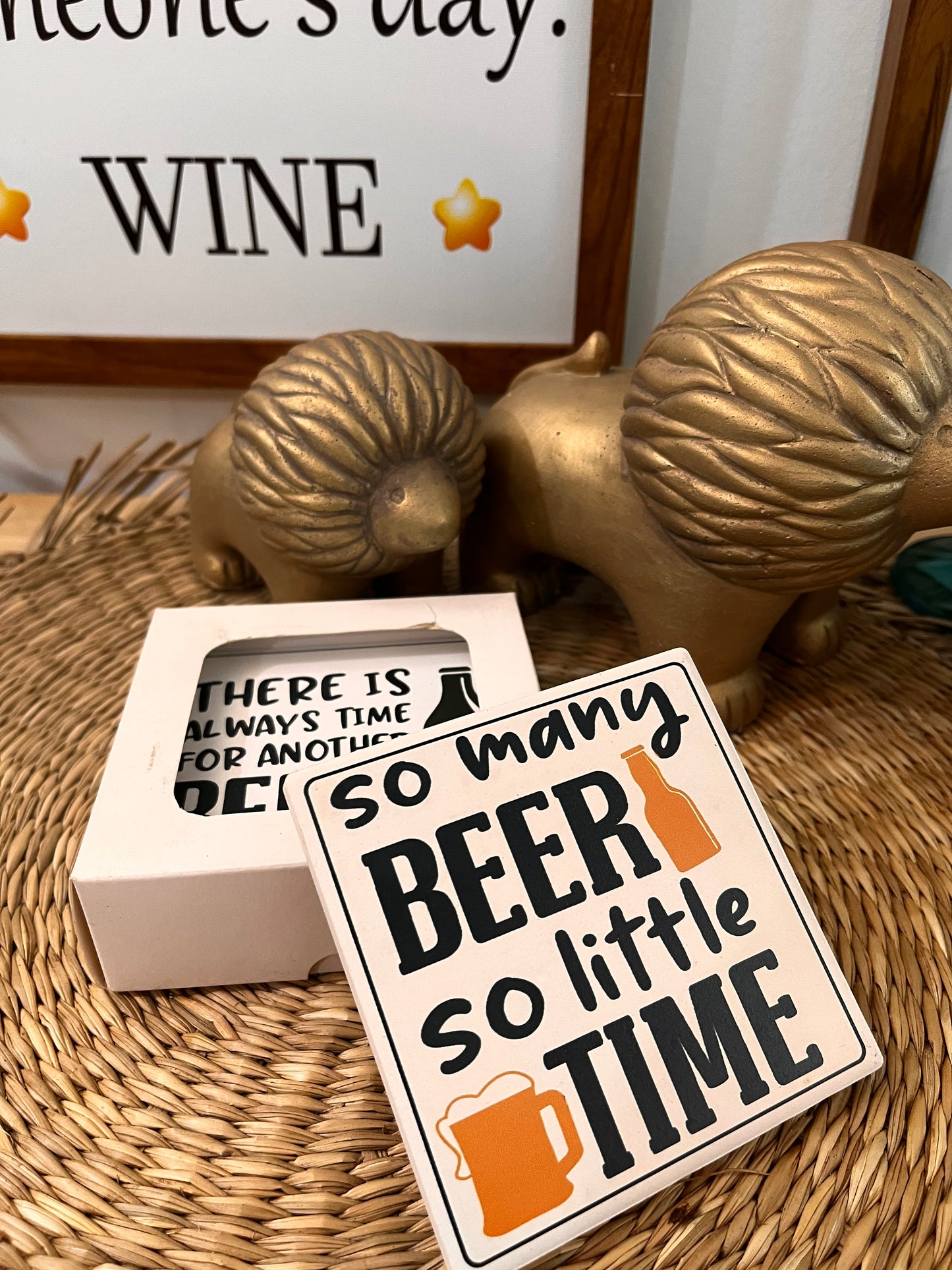 Beer Time Coasters x 4