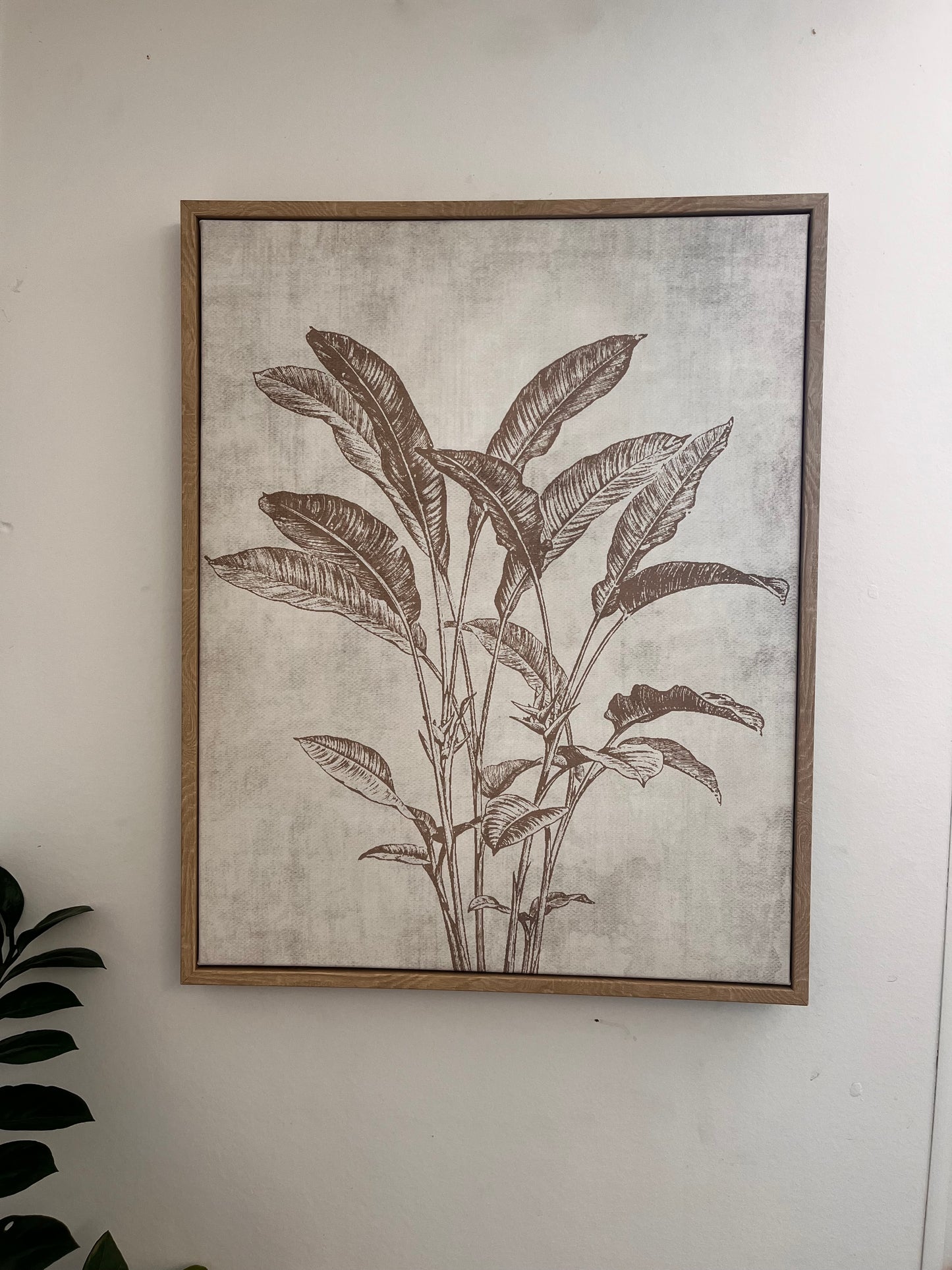 Sepia Palms Artwork Framed