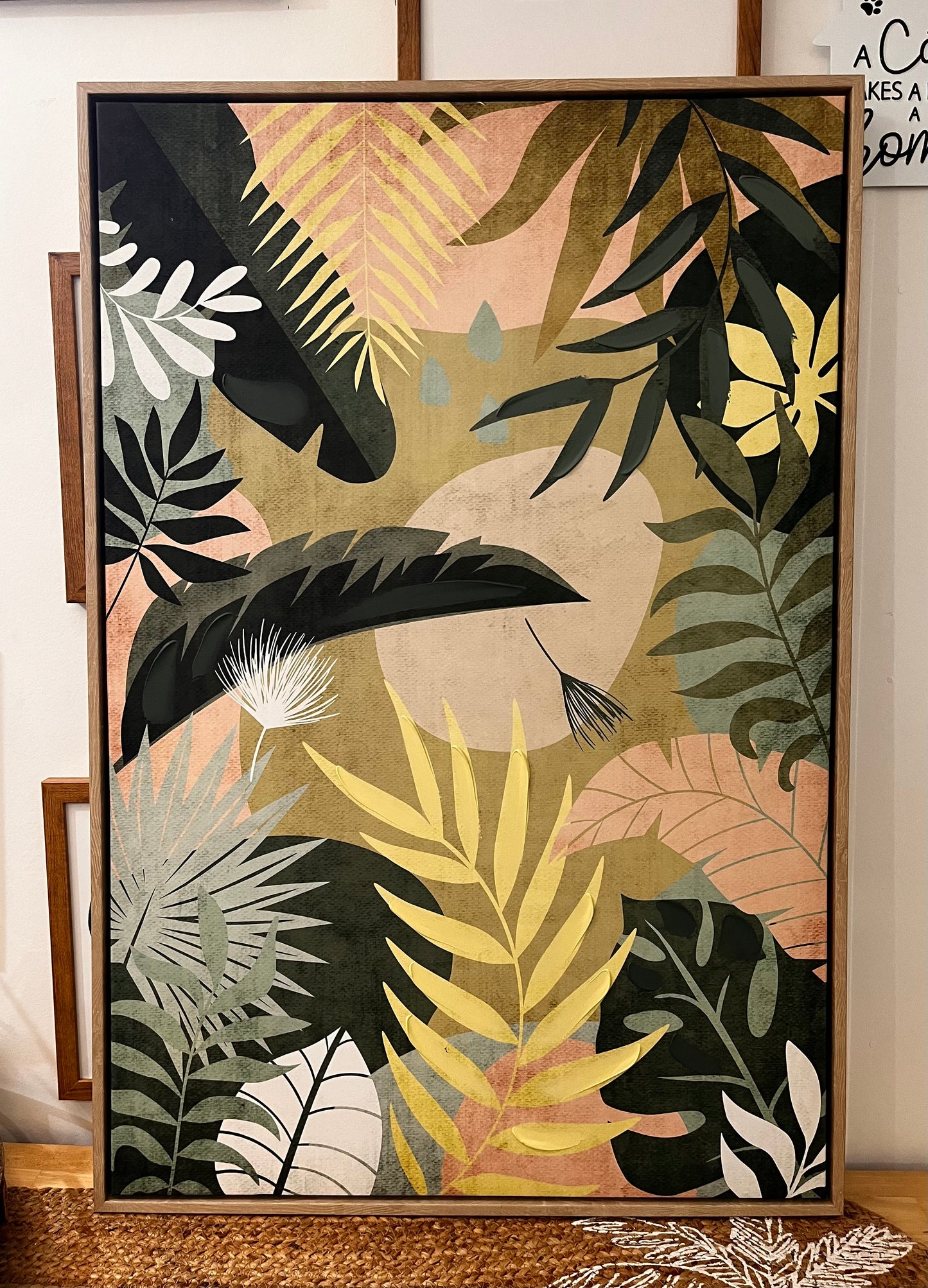 Large Leaves Artwork Framed