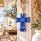 Ceramic Beaded Cross Ornament -Assorted Designs