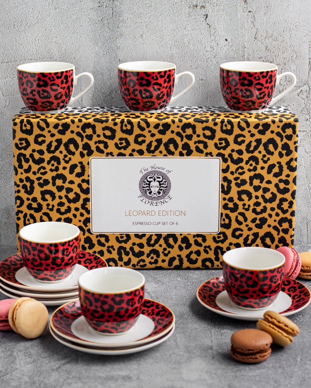 12pcs Espresso cup and saucer set with gift box (3 Colours Available)
