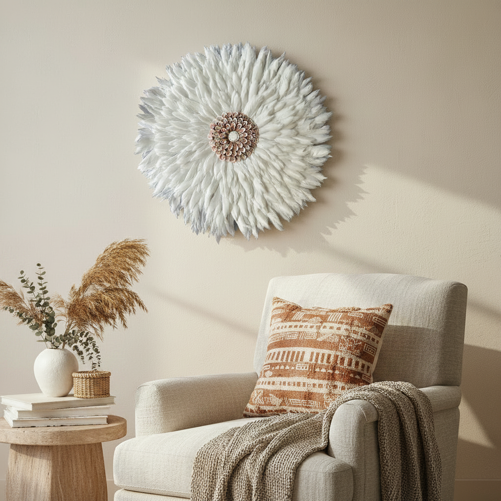 Kauai Feather & Shell Wall Hanging