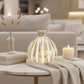 LED Glass Vase Lantern - White
