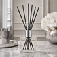 Monarch Luxury Square Reed Diffuser 200ml - Clear Glass with Tall Silver Collar