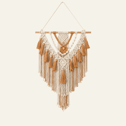 Natural & Caramel Macramé Wall Hanging