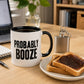 Probably Booze Mug & Mini Hip Flask Gift Set