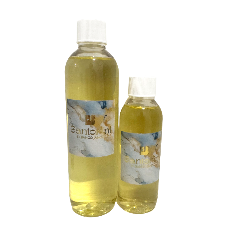 Two bottles of Santorini oil for refill use