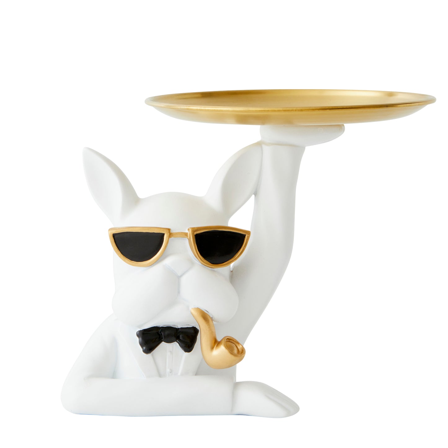 Bulldog w/Pipe Tray, White