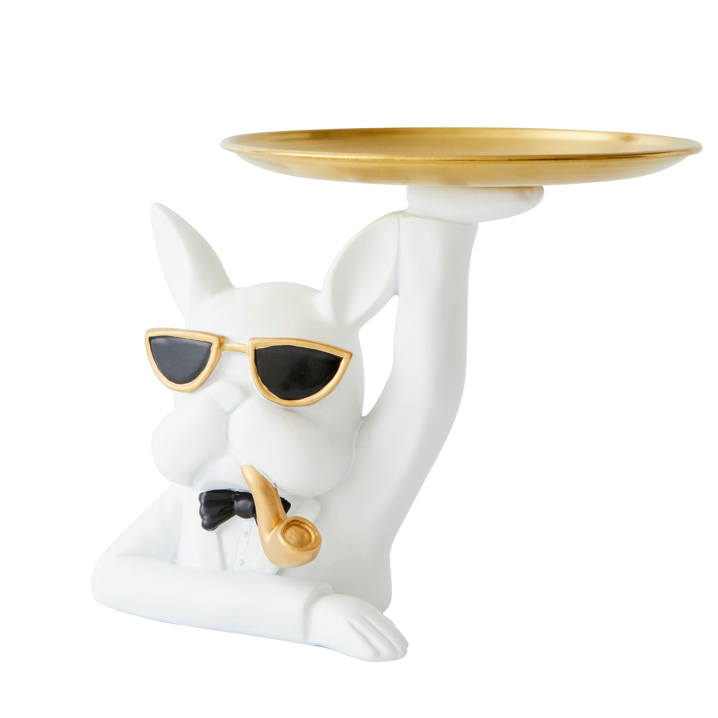 Bulldog w/Pipe Tray, White