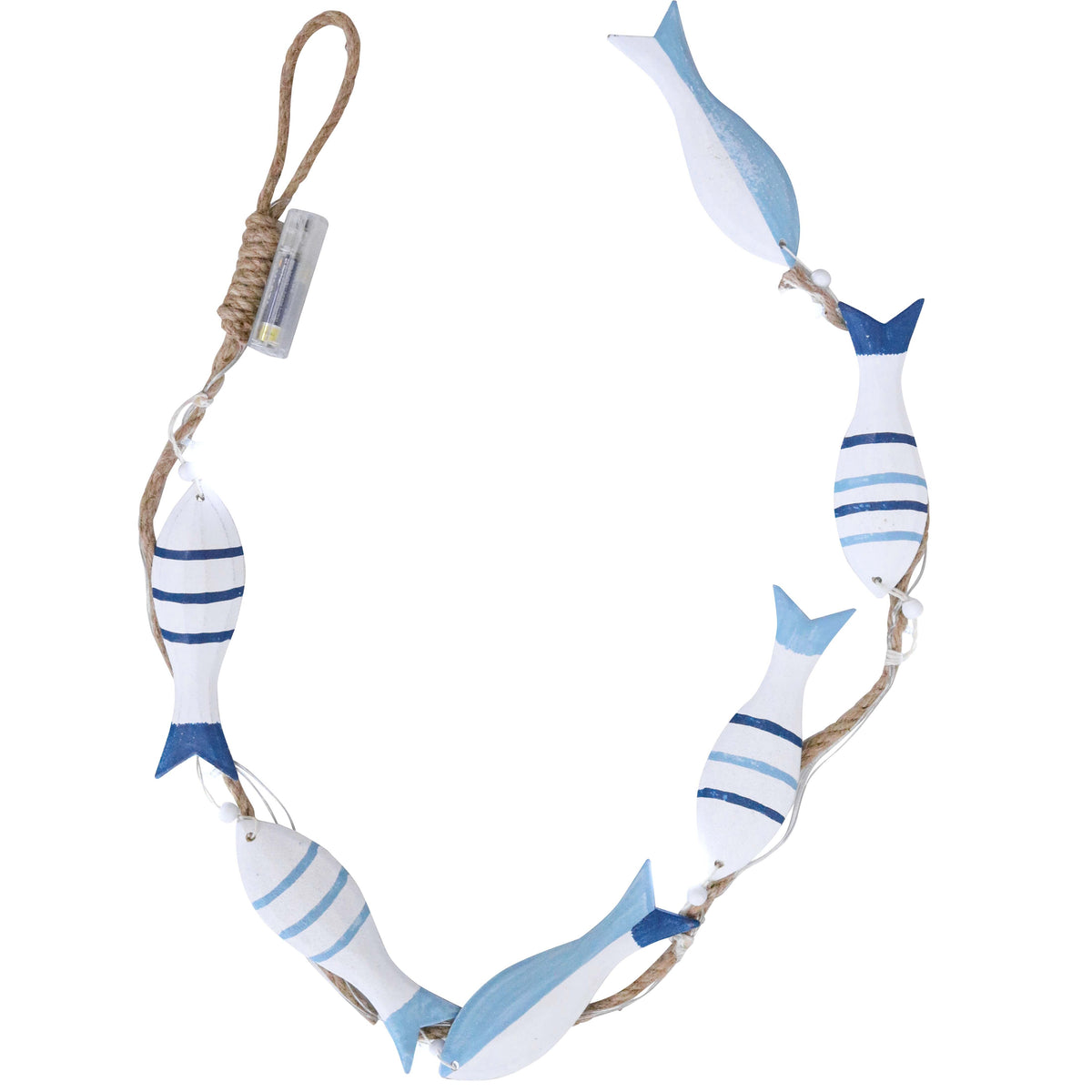 Coastal LED Fish Garland – Ocean Blue 110cm