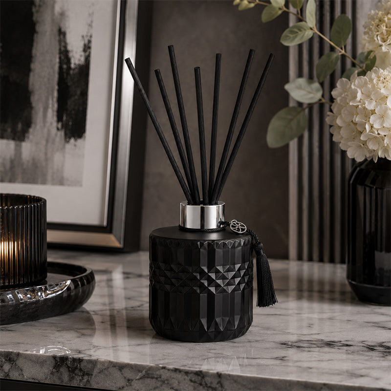 Deco Black Reed Diffuser with Custom Lid Finish