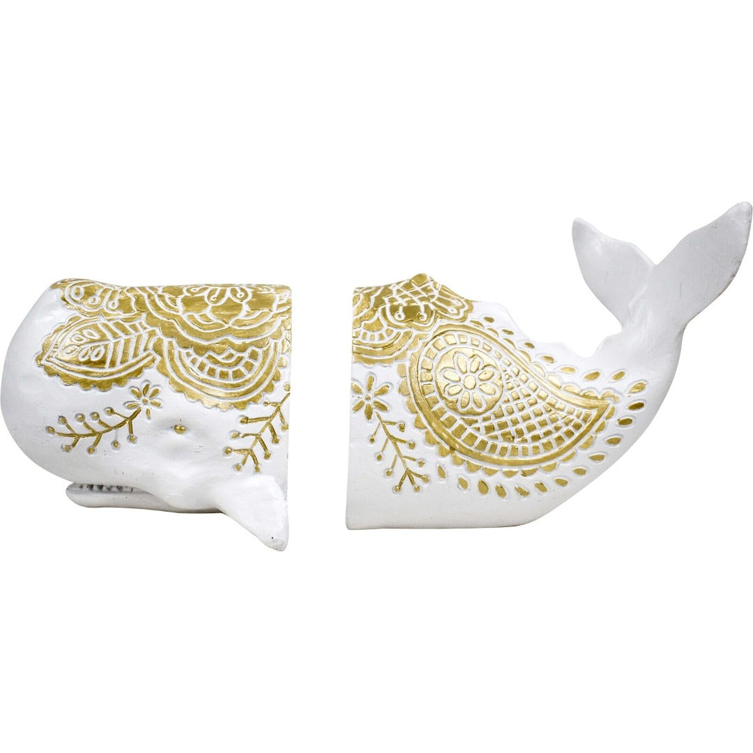 Bohemian Whale Bookends